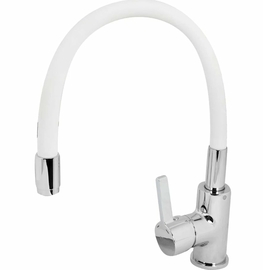 Смеситель Esko Coral для кухни с R-изливом, белый, CL 519 W - фото, отзывы, цена